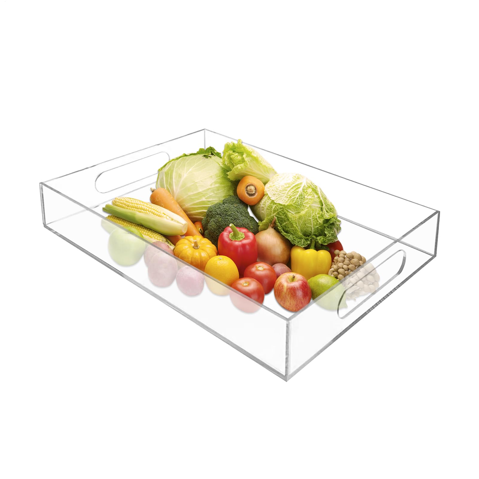 フードサーブトレイ,せつ然たる キッチンオーガナイザー | アクリルサービングトレー食料雑貨類入れ - 乾荒原 かざり付ける品 赤ちょうちん アペタイザー フルーツ 朝ごはん 迎え入れる会 華燭の典 食べ物屋 寄り合い向け