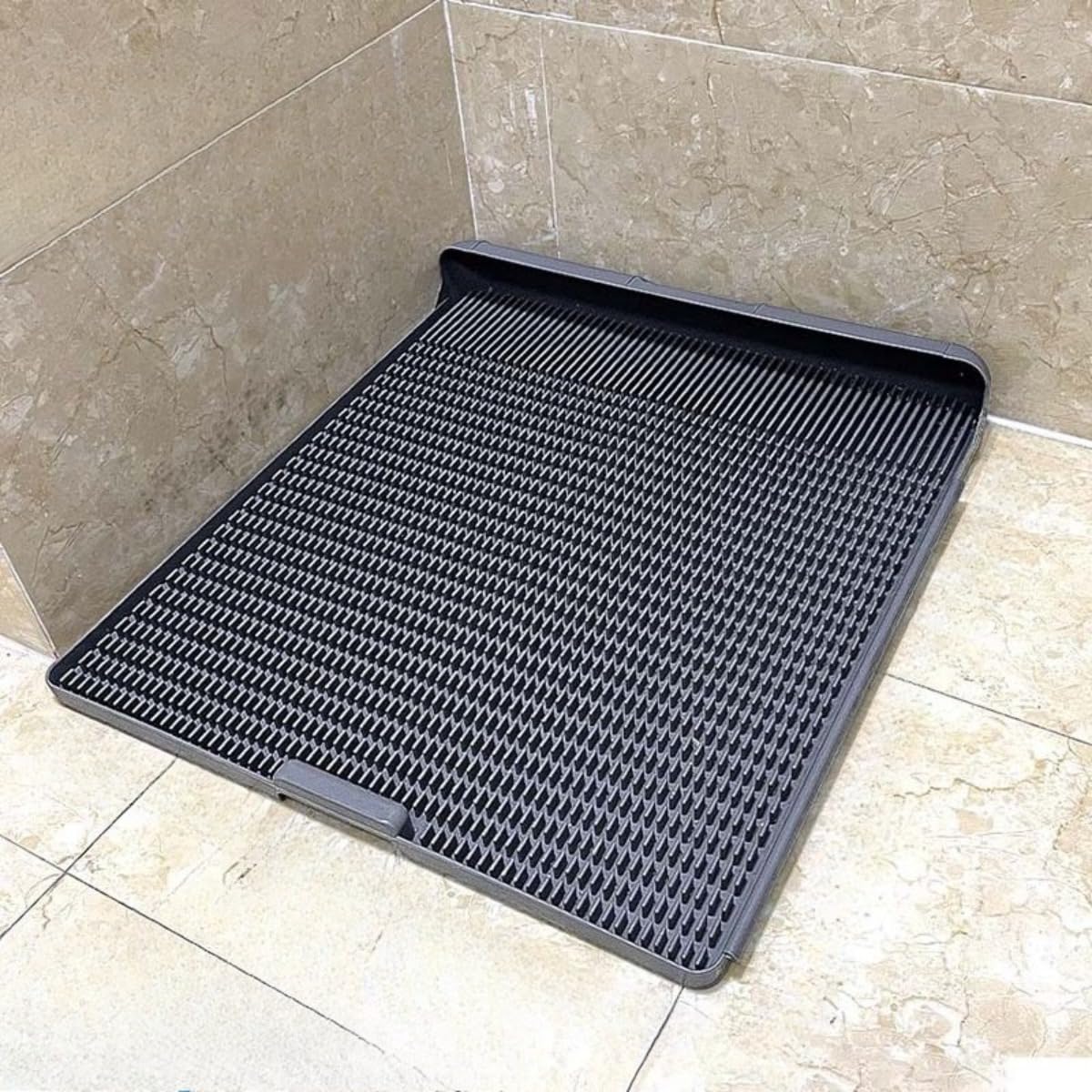 ワイドタイプ犬用トイレトレー トイレトレーニング対応 お掃除簡単 広々設計ペットトイレ (,一体型犬用トイレ - グレー)｜アピネス