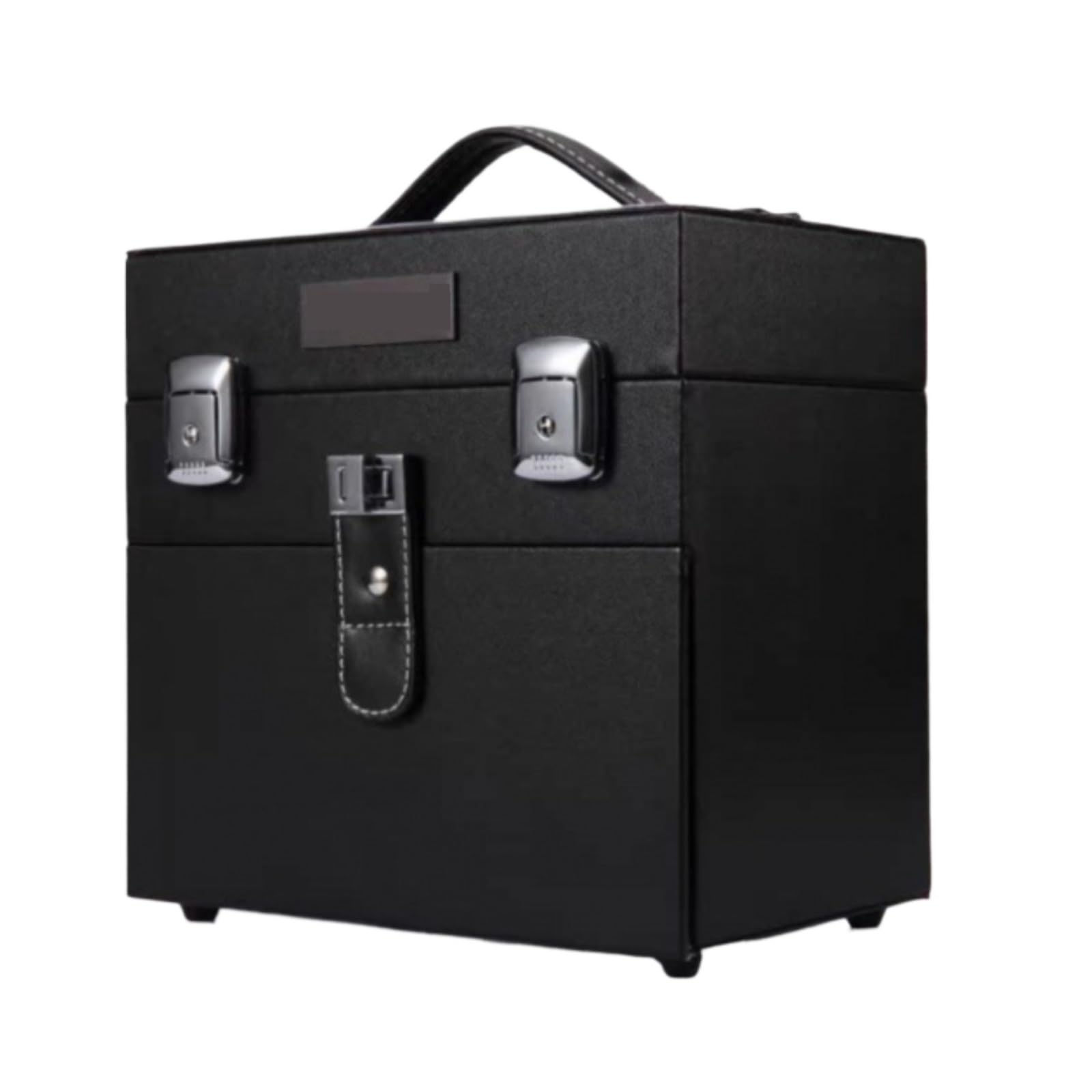 ネイルポリッシュオーガナイザー 化粧品&;ジュエリーストレージ トラベルボックス マニキュア ニス収納 ポータブル(ブラック)｜アピネス