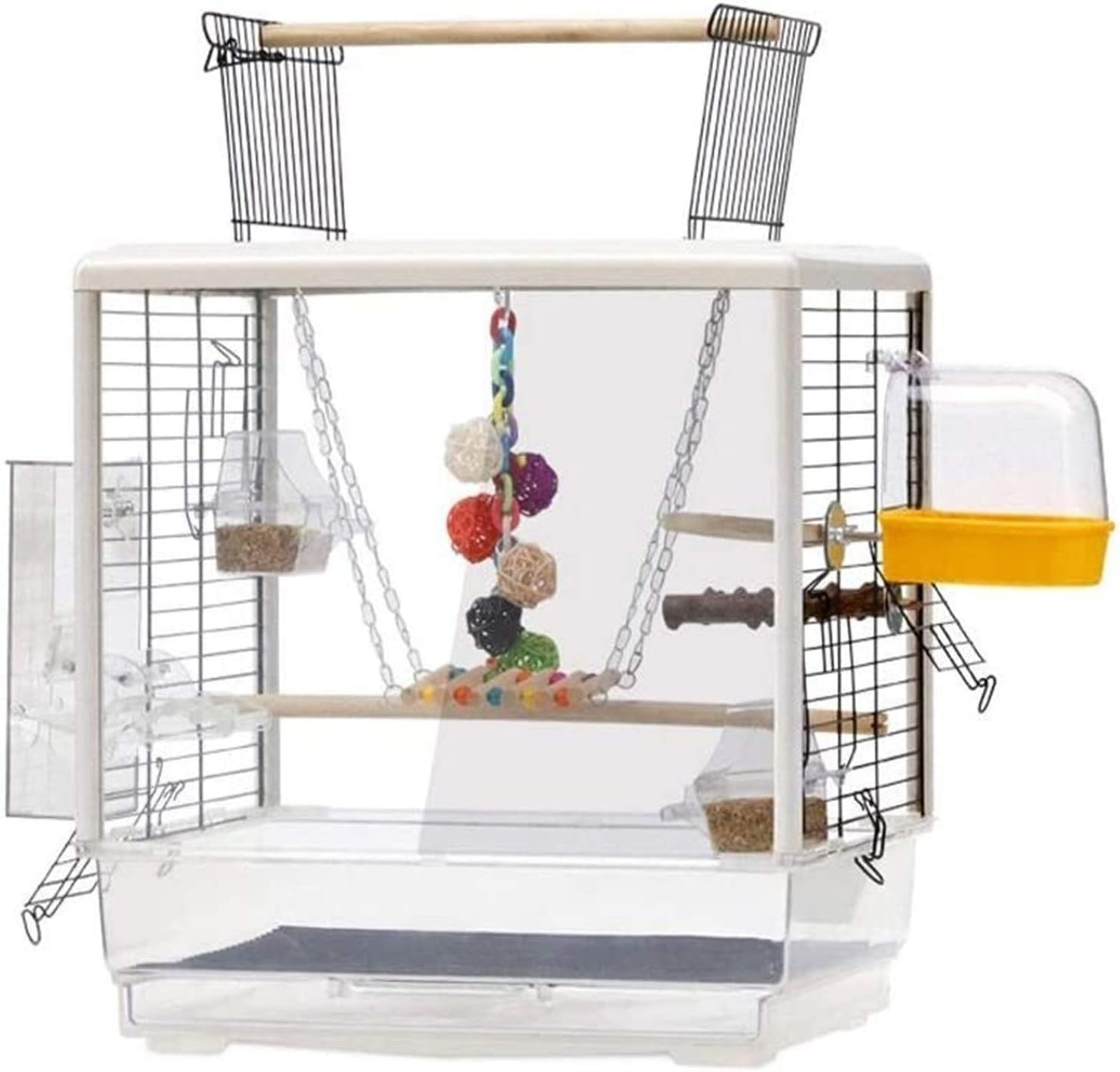 プロ仕様の鳥かごペット用品鳥用キャリーガーデニング装飾鳥小屋小型鳥用トラベルケージペットホームオープントップ鳥かごセキセイインコラブバード用高さ61、、|アピネス