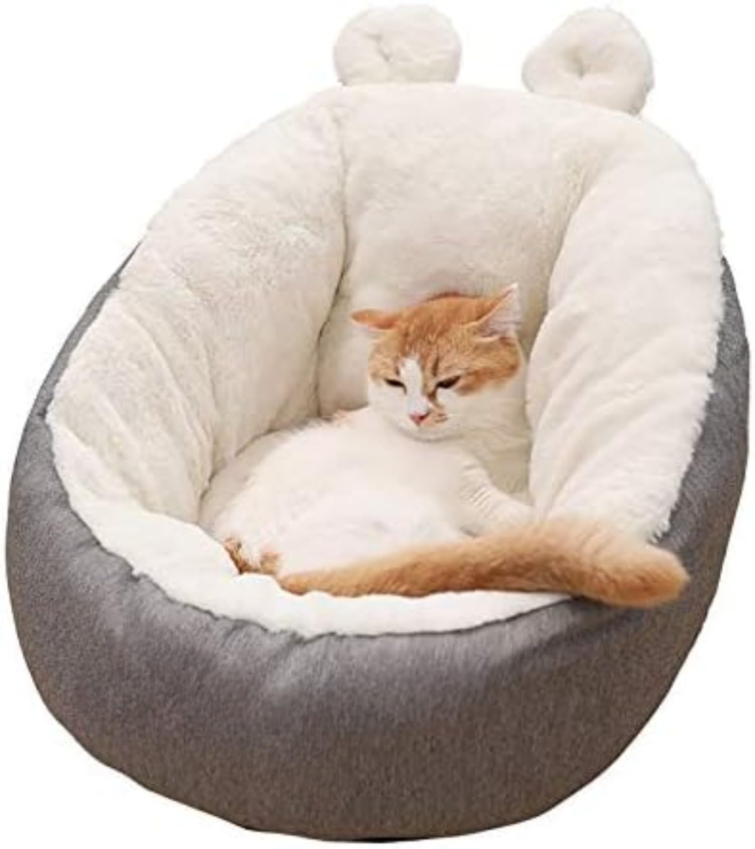 かわいいウサギ耳背高い背猫小屋、猫ベッド暖かい、猫 布団,猫 マット,ペットベッド、犬小屋、猫 冬用ベッド、猫ハウス、猫 ベッド、犬 ベッド 、7キロ以下ペットハウスに適用します ()|アピネス