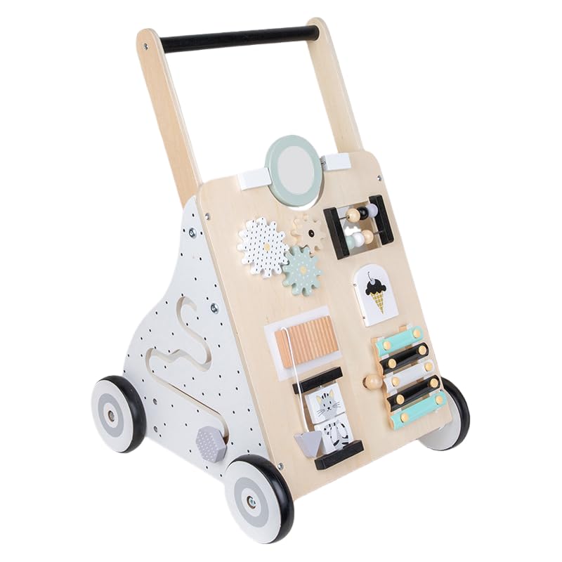 木製ウォーカー、手押し車 赤ちゃん 、歩き方学習、多機能ベビーウォーカー、小さな子供向けの木のおもちゃ、知育玩具 、木製 (子供用押し歩行器 2.56)|アピネス