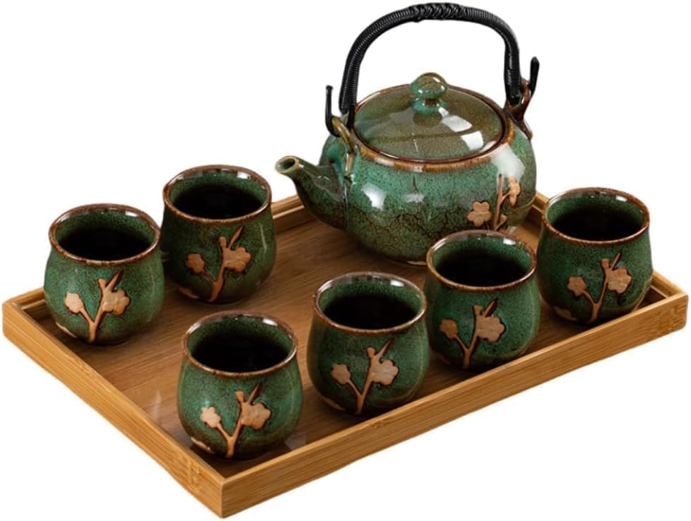 茶器セット 急須 湯呑セット マルチ ティーセット 茶具セット 茶器 茶皿 茶道 和風 クラシック磁器茶具 セラミックス 紅茶 緑茶 プーアール 香りのお茶 660 8点セット プレゼント おしゃれ ()|アピネス