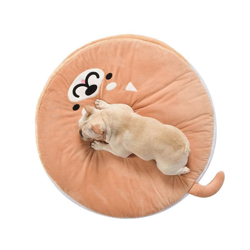 【丸洗い可能】ペットベッド 犬 猫 ベッド 防寒 冬 両面使用 ベビーフリース ポーラーフリース 円形 クッション //サイズ ()|アピネス