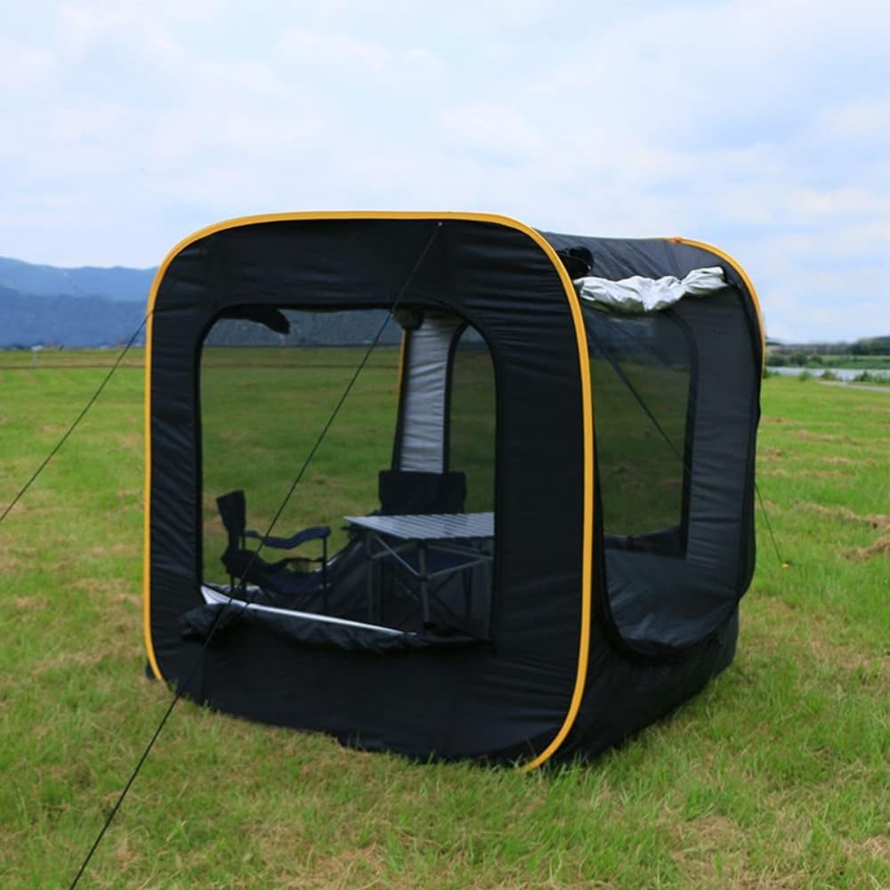 防災対策 車中泊テントカーサイドタープ トランクポップアップテント キャンプ 日よけ 車と連結 ップアップ 防水・機能 メッシュ窓付き 虫除け対策、日差しと雨から守る|アピネス