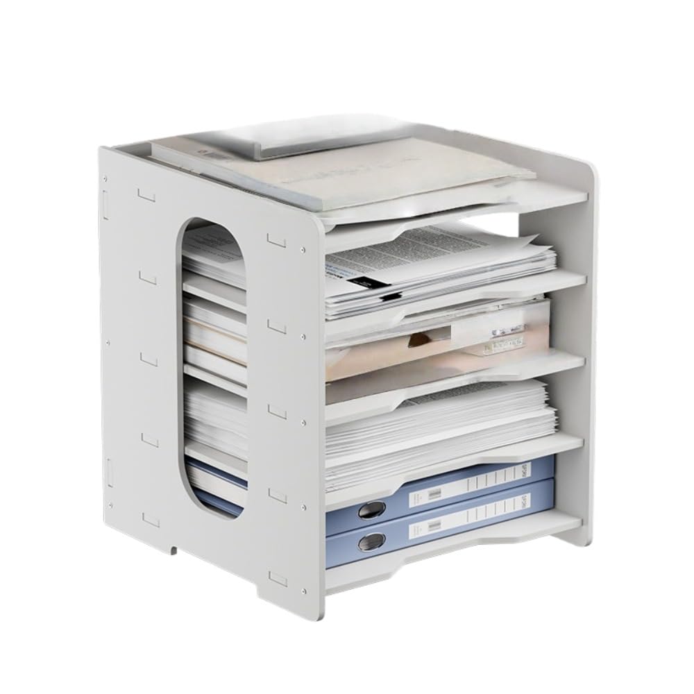 この多層式組み立て式ファイルラックはオフィスに最適で、使用しないときは簡単に分解して収納できます。4サイズの書類を簡単に整理し、素早く簡単に見つけることができます。 (5階)｜アピネス