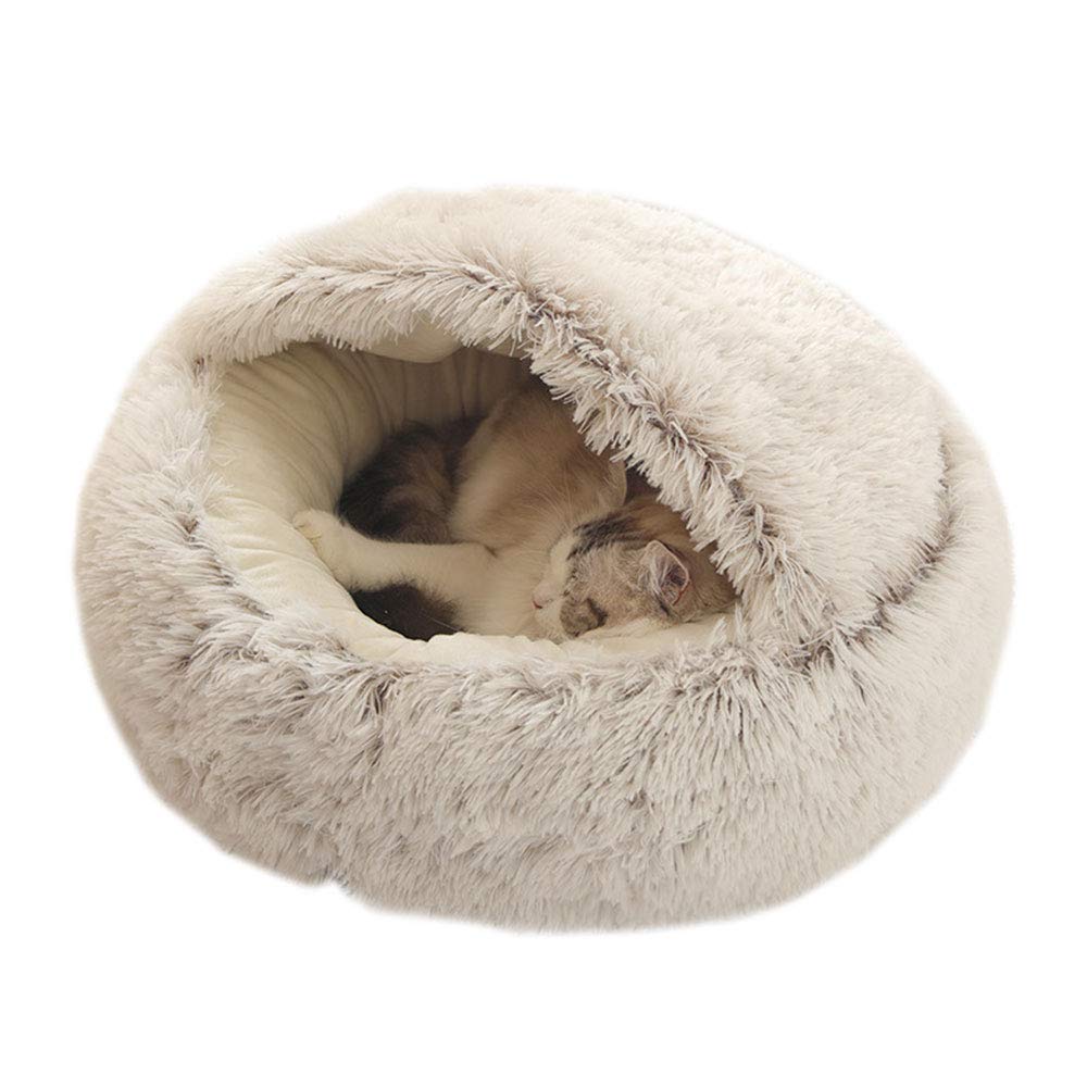 ペットベッド 猫用 犬用 小型犬 ドーム型 猫用ハウス 冬 丸型 ふわふわ 柔らかい 保温 暖かい あったか クッション マット おしゃれ シンプル 通年利用 可愛い (35*35,コーヒー)｜アピネス 8,077円
