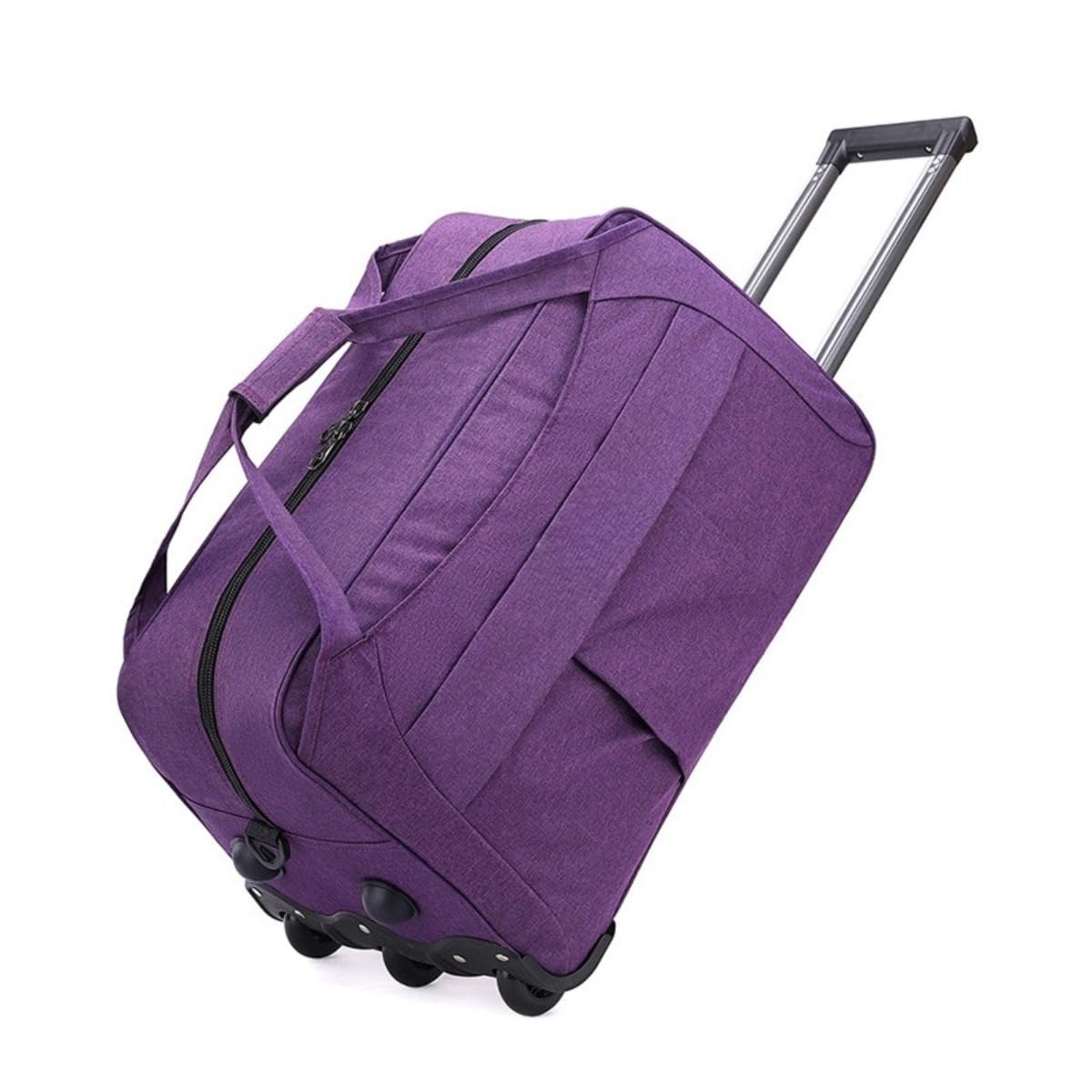 [] ローラーバッグ、トラベルバッグ、スーツケース、オックスフォード生地 折りたたみ式、防水、耐摩耗性、ユニセックス、機内持ち込みビジネス、通気性、耐摩耗性、ゴム製車輪、頑丈で耐久性があります。 (大きい,パープル)｜アピネス