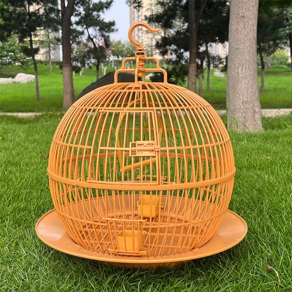 鳥かご 鳥ケージ プラスチック製 掃除しやすい インコ オウムケージ オカメ セキセイ 文鳥 ハンドル付 鳥小屋 (セット1)|アピネス