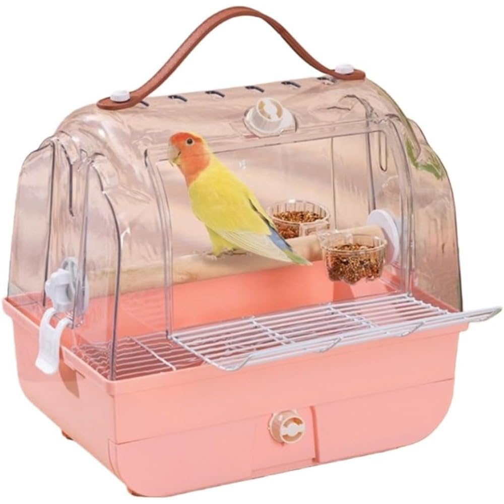 このアウトドア用鳥用トートバッグは、大容量で通気性に優れており、セキセイインコ、オナガインコ、オカメインコ、シジュウカラ、モモンガなどの鳥の持ち運びに最適です。旅行、散歩、ハイキングにもぴったりです。 (ピンク)|アピネス