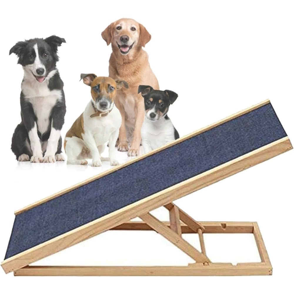 「」犬用木製スロープ高さ調節可能な大型犬用スロープ滑り止め付きのペット階段小型ペット用スロープ練習登山 ()|アピネス