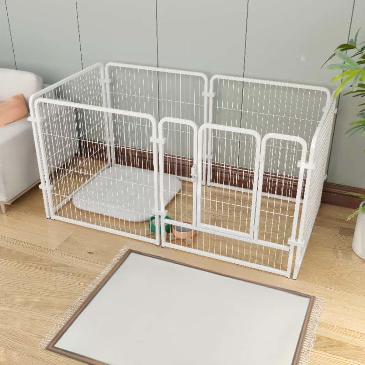 犬 サークル 中大型犬用 犬 ケージ ペットフェンス ペットサークル 犬 ゲージ 幅80*奥行160*高80 パネル8枚 スチール製 全成長期使用可 複数連結可能 折り畳み式 組立簡単 (160*80*80,白です)｜アピネス 15,222円