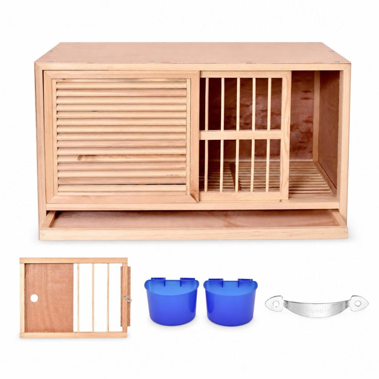 木製 鳩 ケージ 遮光ドアデザイン 鳩のペアリングと繁殖用 巣箱, 推拉全百葉, 80*40*45｜アピネス