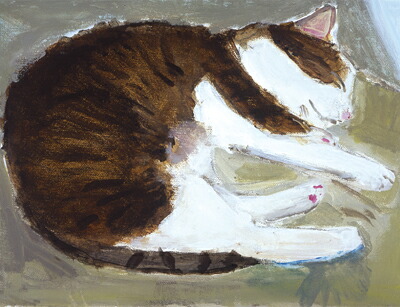久下 貴史 絵画・アート(版画額装品)/いかにも猫のフェデリコ/ねこ・ネコ・猫|A.P.J.オンライン店