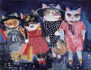 楽天市場】絵画 版画 猫 久下貴史・幼いエンジェルキャッツ インテリア