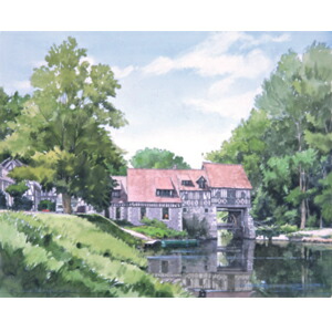 楽天市場】奥津 国道 絵画・アート(版画額装品)/花咲くレストラン/海外