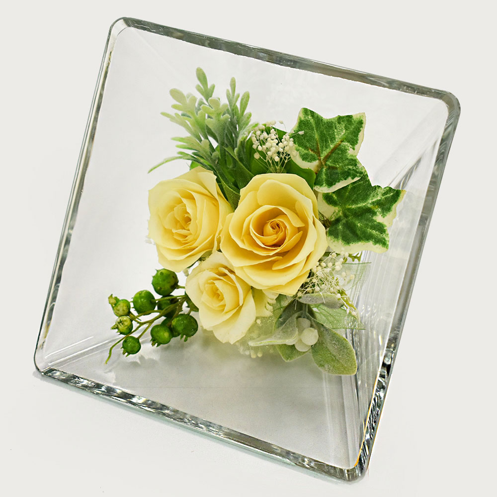 母の日 結婚式 誕生日 プレゼントにボトルフラワー14角ガラス ホワイト 名入れなしタイプ通常品 H140 W140 D68mm重量 Ja Boobarcelona Com