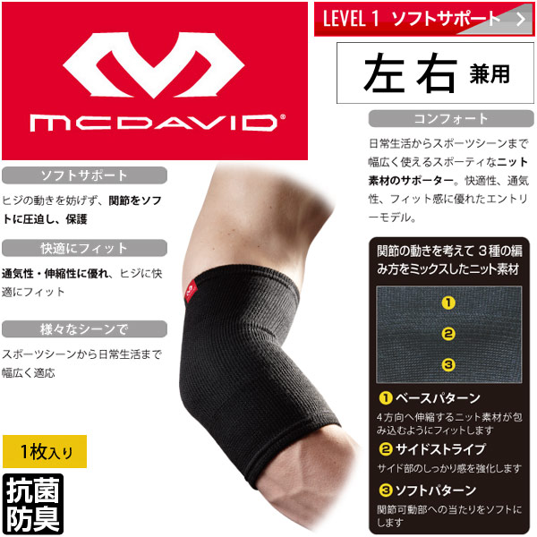 楽天市場】サポーター 膝 ヒザ ひざ用 マクダビッド MCDAVID スポーティニット ニー 1個入り 左右兼用 ソフトサポート 抗菌防臭  スポーツメディカルケア 正規品/M510【取寄】 : APWORLD KIDS