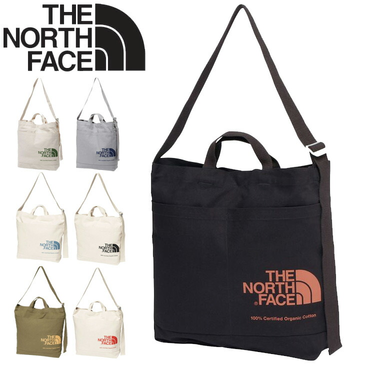 送料無料 ノースフェイス ショルダーバッグ かばん ユニセックス THE NORTH FACE オーガニックコットンショルダー 中型 アウトドア カジュアル カバン 手提げ お買い物 通学 ブランド ロゴ ナチュラル シンプル おしゃれ ブランド アパレル/NM82386