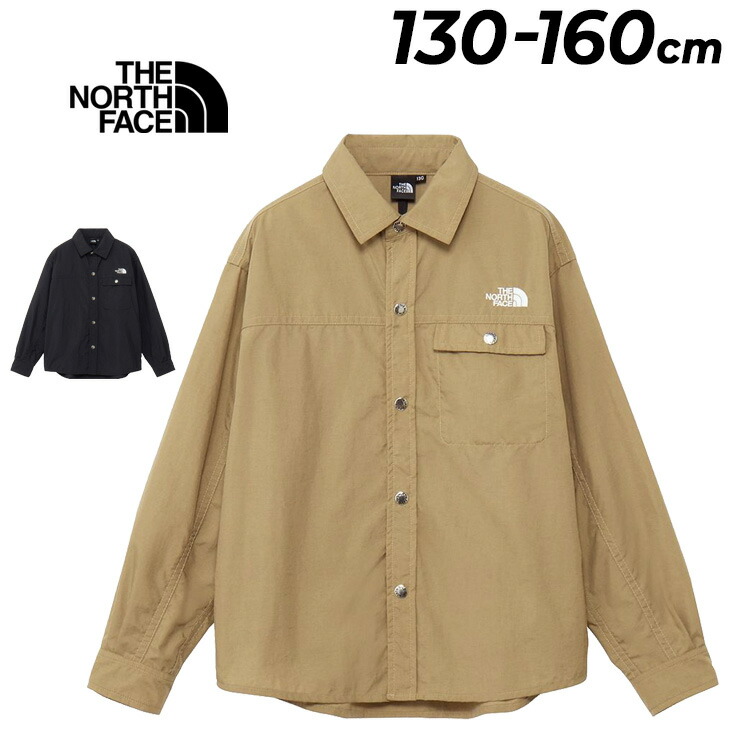送料無料 ザ・ノース・フェイス キッズ 長袖シャツ 130-160cm 子供服 THE NORTH FACE L/Sヌプシシャツ ナイロンシャツ 子ども用 アウトドアウェア はっ水 軽量 無地 長そで トップス 男の子 女の子 こども 羽織り シンプル キッズシャツ ブランド アパレル/NRJ12522