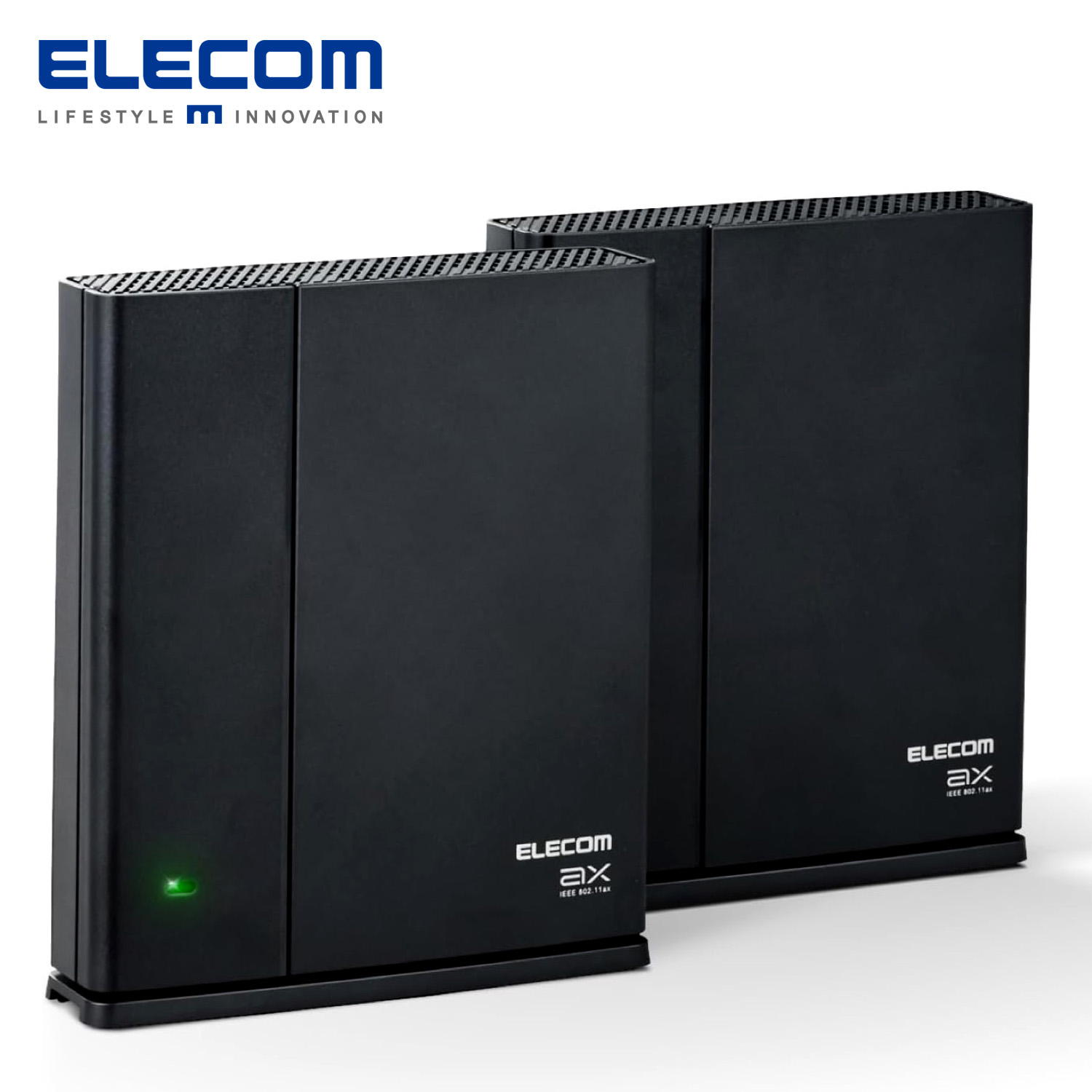 ELECOM WiFi 無線LANルーター 親機 + 中継器 EasyMesh対応 IPv6 IPoE WMC-2LX2-B エレコム (F)