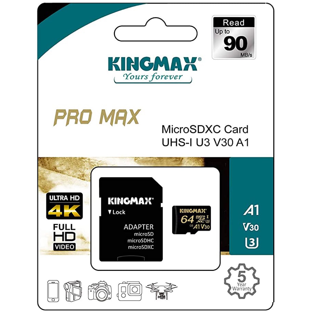 楽天市場 Kingmax Pro Microsdxcカード 64gb Class10 Uhs I Sd変換アダプタ付属 マイクロsd 1年保証 国内正規品 Km64gmcsduhsp1a 1 全国送料無料 キングマックス 1c Km Micro 64gb U1 Apマーケット