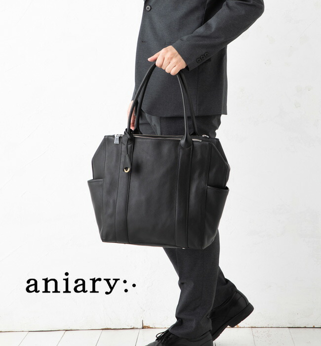 希少✨aniary 2way エディターズ スケイルレザー トートバッグ A4可 正規取扱店】 アニアリ トートバッグ レディース メンズ aniary