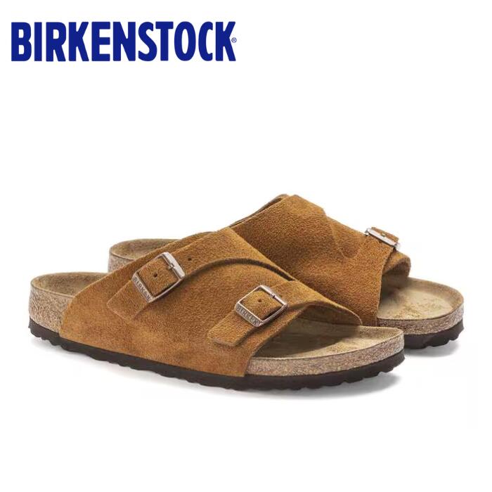 BIRKENSTOCK ビルケンシュトック チューリッヒ 【レギュラー幅】サンダル メンズ レディース 通年 ミンク 35-44 Zurich MINK 1023842 本革 スウェード|アポロプラス