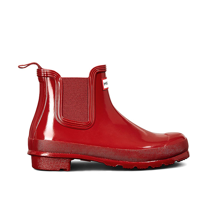red hunter chelsea boots