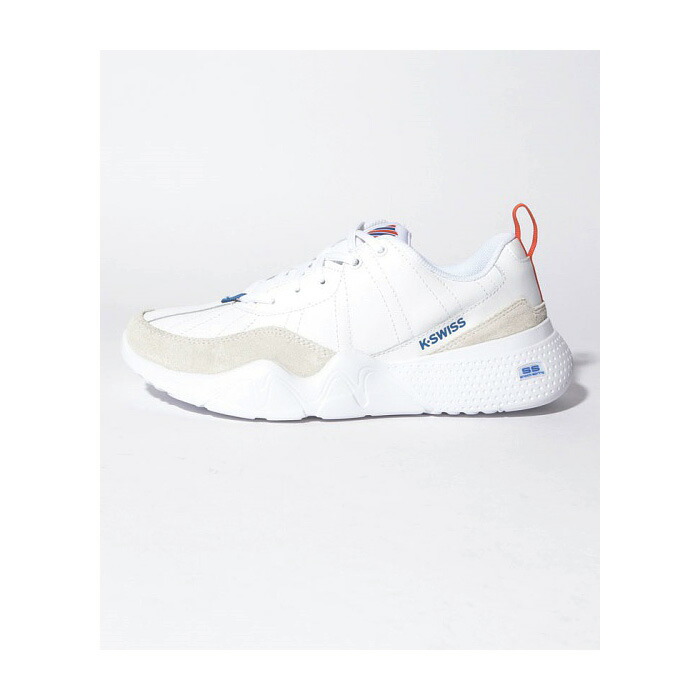楽天市場 在庫処分 Kスイス ケースイス インターナショナル メンズ ホワイト スニーカー ダッドスニーカー ダッドシューズ おじ靴 レザー テニスシューズ コートシューズ K Swiss Cr 329 Ltr White M Red C Blue アポロプラス