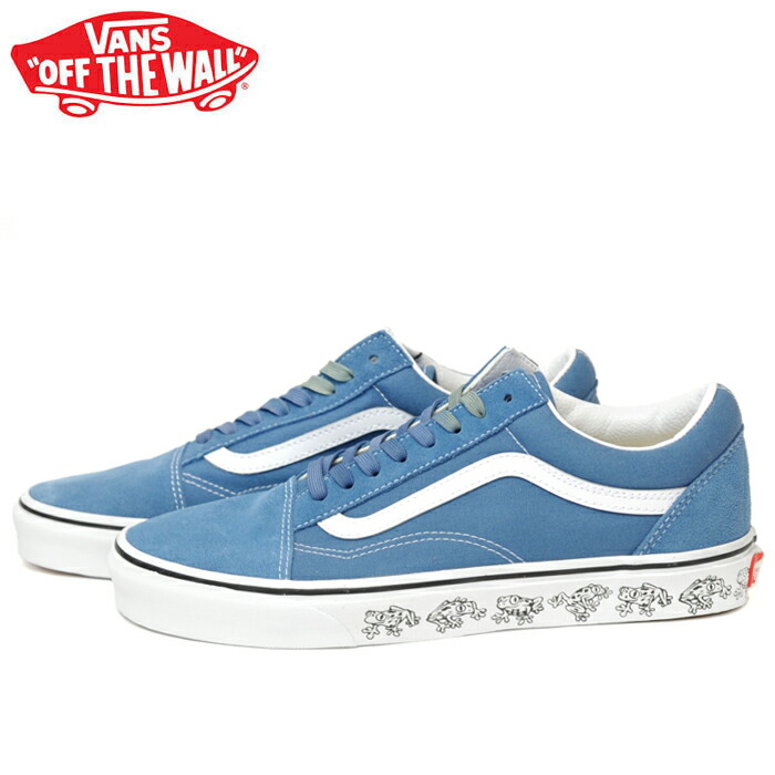 【楽天市場】送料無料 バンズ オールドスクール スニーカー メンズ レディース ローカット スケートシューズ 定番 ブルー VANS OLD