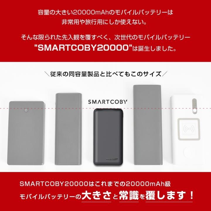 楽天市場 Smartcoby 大容量 000mah モバイルバッテリー 18w Pd3 0 Qc3 0 急速充電 世界最小 最軽量 Appbank Store 楽天市場店