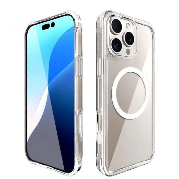 ABSOLUTE LINKASE AIR リンケースエアー iPhone 16 Pro Maxケース おすすめ 人気 おしゃれ アイフォン16プロマックスカバー ゴリラガラスケース iPhoneケース 耐衝撃 頑丈 保護 側面TPU MagSafe対応 シンプル クリア スマホケース