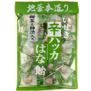 井関食品　甜茶と柿渋入り　辛ハッカはな飴　120g×3袋