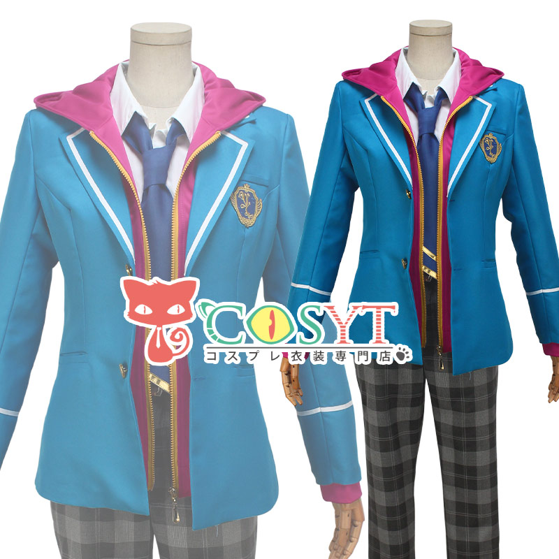【COSYT】あんさんぶるスターズ！夢ノ咲学院 男子制服 衣更真緒 コスプレ衣装 ネクタイ3色セット ジャージ パーカー 仮装 変装 コスプレ cosplay ゲーム イベント パーティ画像