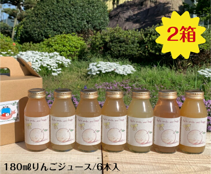 ●送料無料●7種りんごジュース　よりどり6種詰合せ　180ml　6本入 2箱　ぐんま名月 千雪 シナノゴールド 星の金貨 ジョナゴールド 紅玉 紅の夢【内祝・お祝・結婚内祝・お見舞・快気祝・入学祝・卒業祝・お礼・お返し・お中元・お歳暮・お年賀・ギフト・プレゼント】