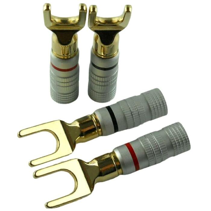 楽天市場】Y ラグ 端子 U 端子 スピーカー 端子 金メッキ 8本セット4
