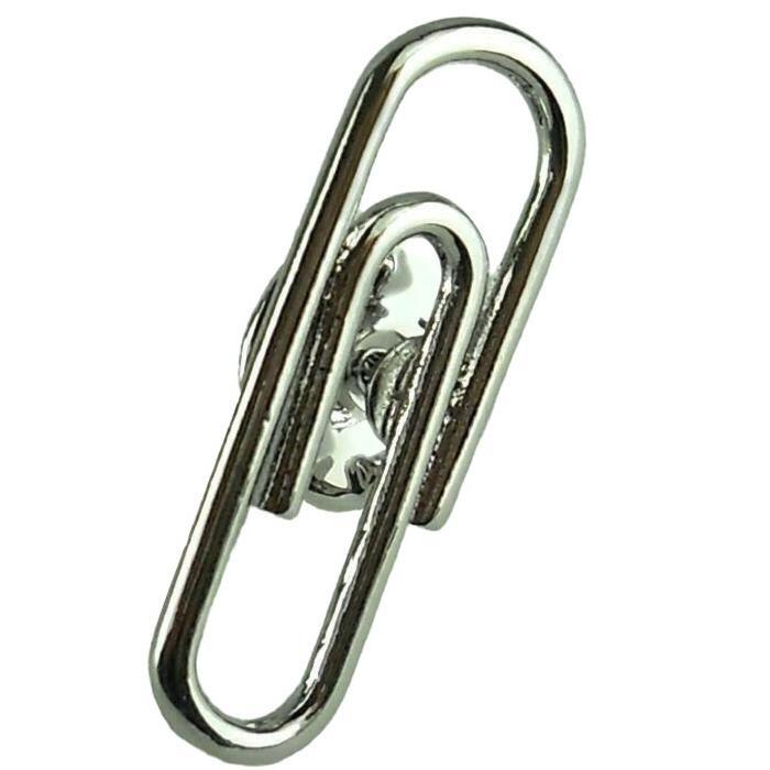 【楽天市場】ピンバッジ ピンズ ラペルピン ブローチ くりっぷ クリップ CLIP 文具 文房具 シルバー 送料無料：アップルハウス アネックス