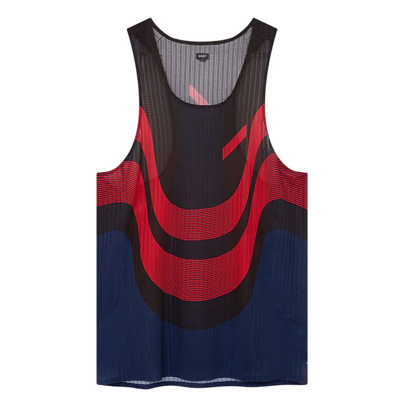 SOAR Running Mens RACE VEST 2.0 black red navy メンズランニングウェア 2025AW wsom(aw25sv7mblackrednavy)