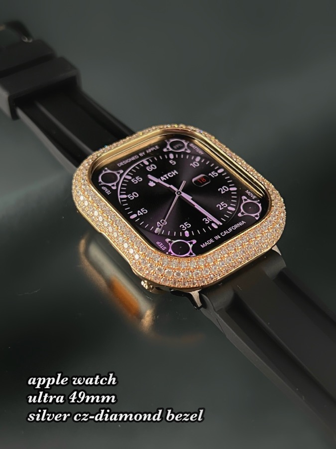 Apple Watch Series  アップルウォッチ カスタム CZダイヤ 楽天市場】アップルウォッチ バンド カバー 本格フルカスタム
