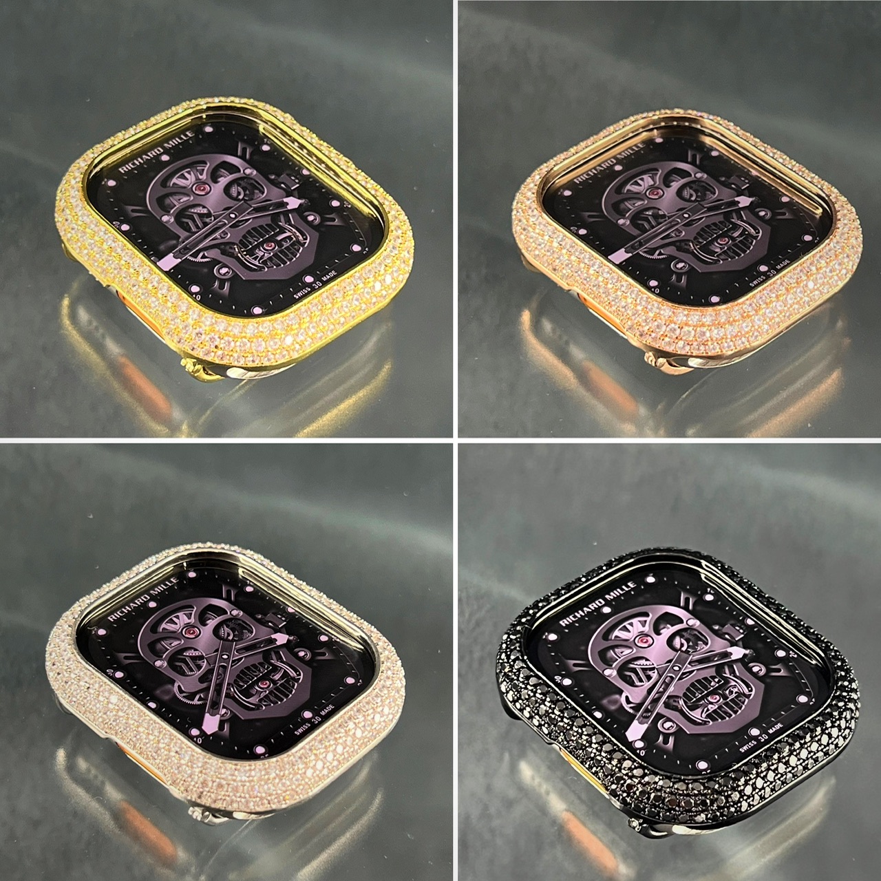49粍 ウルトラ ULTRA アップルウォッチ CZ 金剛石 カスタム ベゼル 取りまかなう 容れもの applewatch 差し上げ物に brass原料品 金属元素ひな形 映像 002 model
