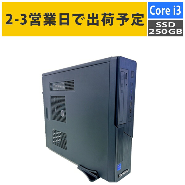 2-3営業日で出荷予定 デスクトップPC Core i3 14100/メモリ:8GB/SSD:250GB NVMe/350W Barikata Barikata-448674 BTOパソコン デスクトップパソコン 新品 9999-Barikata448674-soku