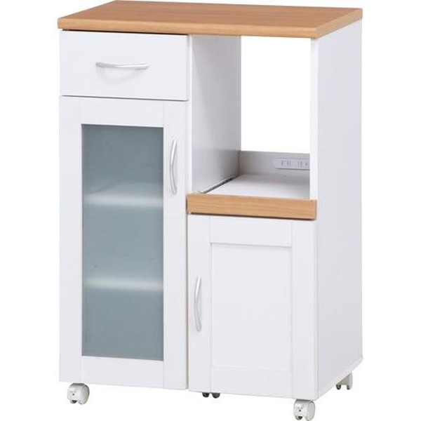 不二貿易 キッチンカウンター サージュ WH×NA 60幅(96818) 2019-1009-02 商品コード99521 【代引･日時指定･キャンセル不可･北海道沖縄離島配送不可】 -お取リ寄せ- 4953980968180-ds