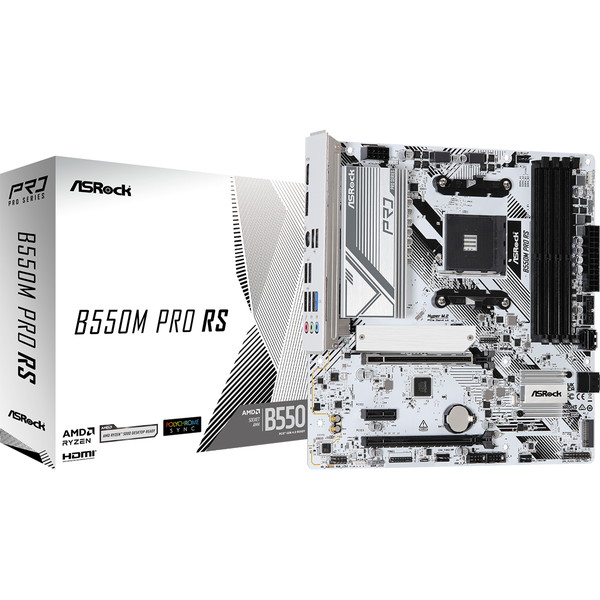 ASRock マザーボード B550M Pro RS Socket AM4 AMD B550 MicroATX DDR4 アスロック マザボ 【キャンセル不可・北海道沖縄離島配送不可】 4710483945229-ds｜パソコンパーツのアプライド