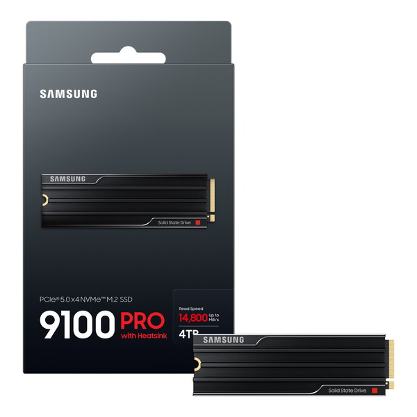 Samsung SSD ヒートシンクモデル PCIe 5.0 x4 NVMe M.2 SSD 9100 PRO with Heatsink 4TB MZ-VAP4T0C-IT サムスン 【キャンセル不可・北海道沖縄離島配送不可】-お取り寄せ- 4560441099927-ds