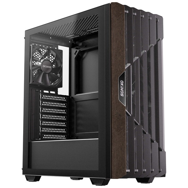 Okinos PCケース Cypress 5 AIR 木材仕様 ファン4基標準搭載 ATX/Micro-ATX/ITX対応 裏配線スペース搭載 ミドルタワー 【キャンセル不可・北海道沖縄離島配送不可】 4897121941123-ds