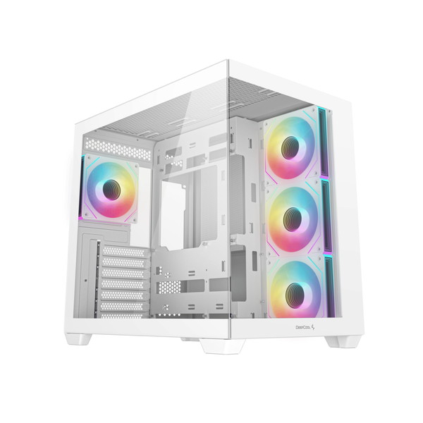 DeepCool ミドルタワー PCケース CG530 4F WH R-CG530-WHADA4-G-1 デュアルチャンバー ピラーレス 裏配線対応 ファン4基標準搭載 ホワイト 【キャンセル不可・北海道沖縄離島配送不可】 6933412765165-ds