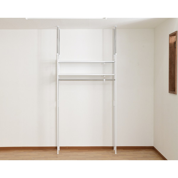超手ごわいツッパリフレキシブルラック 広広とした 空想科学小説-702W(WH) 白いこと 白 壁面納める ハンガー仕合わせ つっぱり棒 手ごわい -お取り寄せ品-【代引･年月日特定化･北海道沖縄離島送りとどける不可】 4562441971494-ds エスエイ計画すること 0176-4562441971494-ds