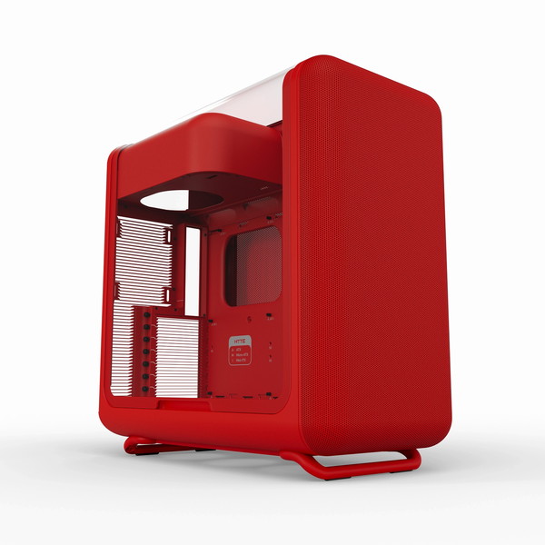HYTE PCケース X50 Cherry 曲面強化ガラス搭載 ラウンドデザインE-ATX対応PCケース X50　レッド 【キャンセル不可・北海道沖縄離島配送不可】 1220000352551-ds｜パソコンパーツのアプライド