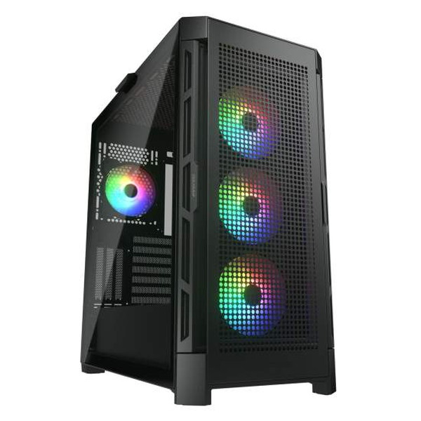 COUGAR PCケース CGR-5AD1B-RGB (Duoface Pro RGB Black) ミドルタワー ブラック 120mm ARGB ファン サイドパネル強化ガラス 4ファン付属 【キャンセル不可・北海道沖縄離島配送不可】 4541995037580-ds